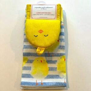 cupcakes & cashmere 4 Piece Kitchen Set Chicks New